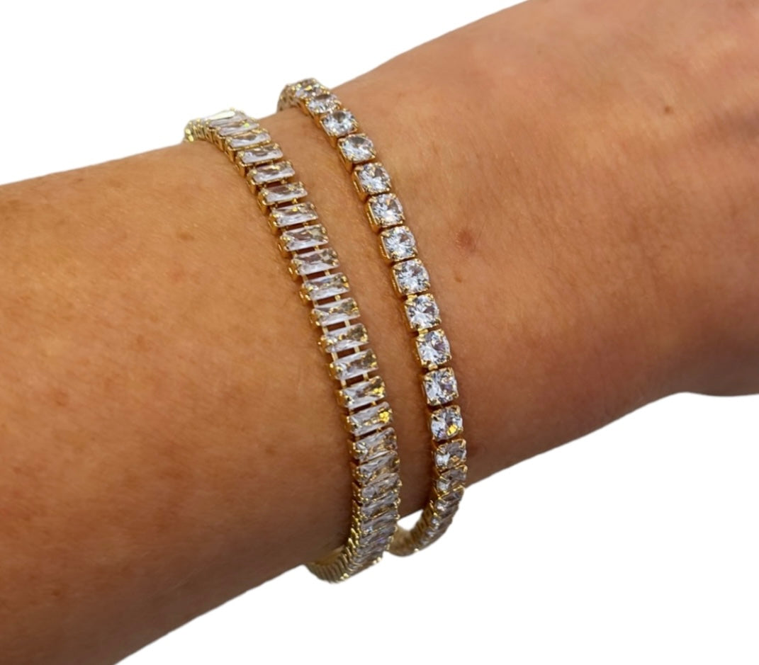 Gold Tennis Bracelet set