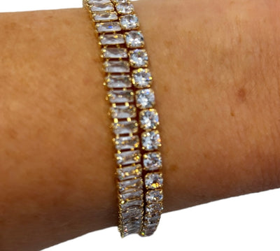 Gold Tennis Bracelet set