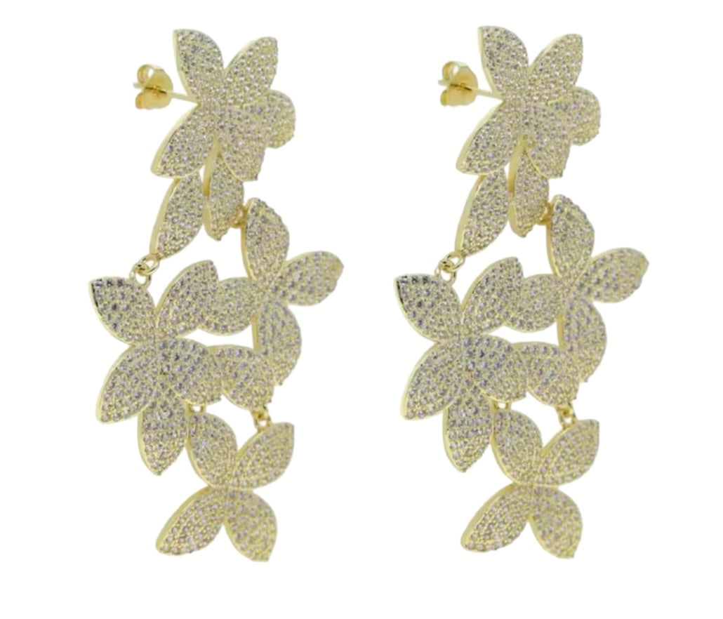 Gold Encrusted Leaf earrings