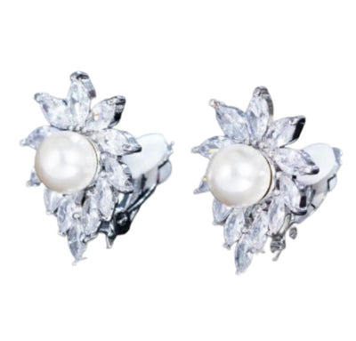 Marquise & Pearl clip on