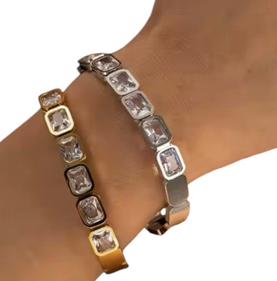 Radiant Bezel Bangles