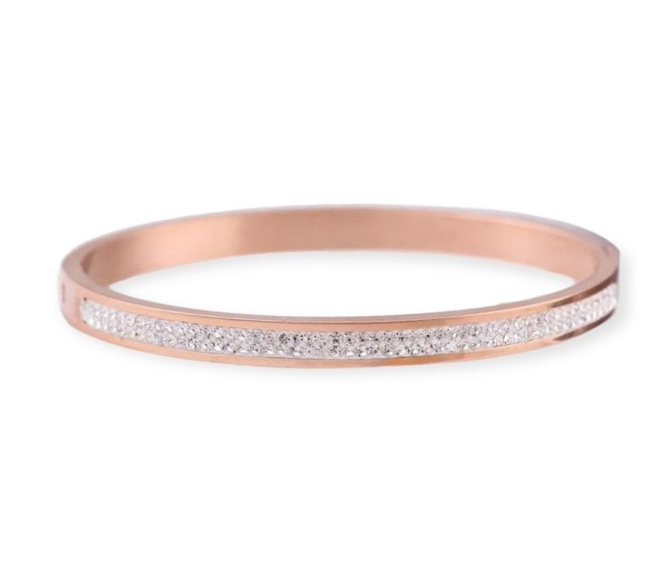 Rose gold invisible clasp bangle