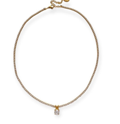 Gold Slimline tennis necklace