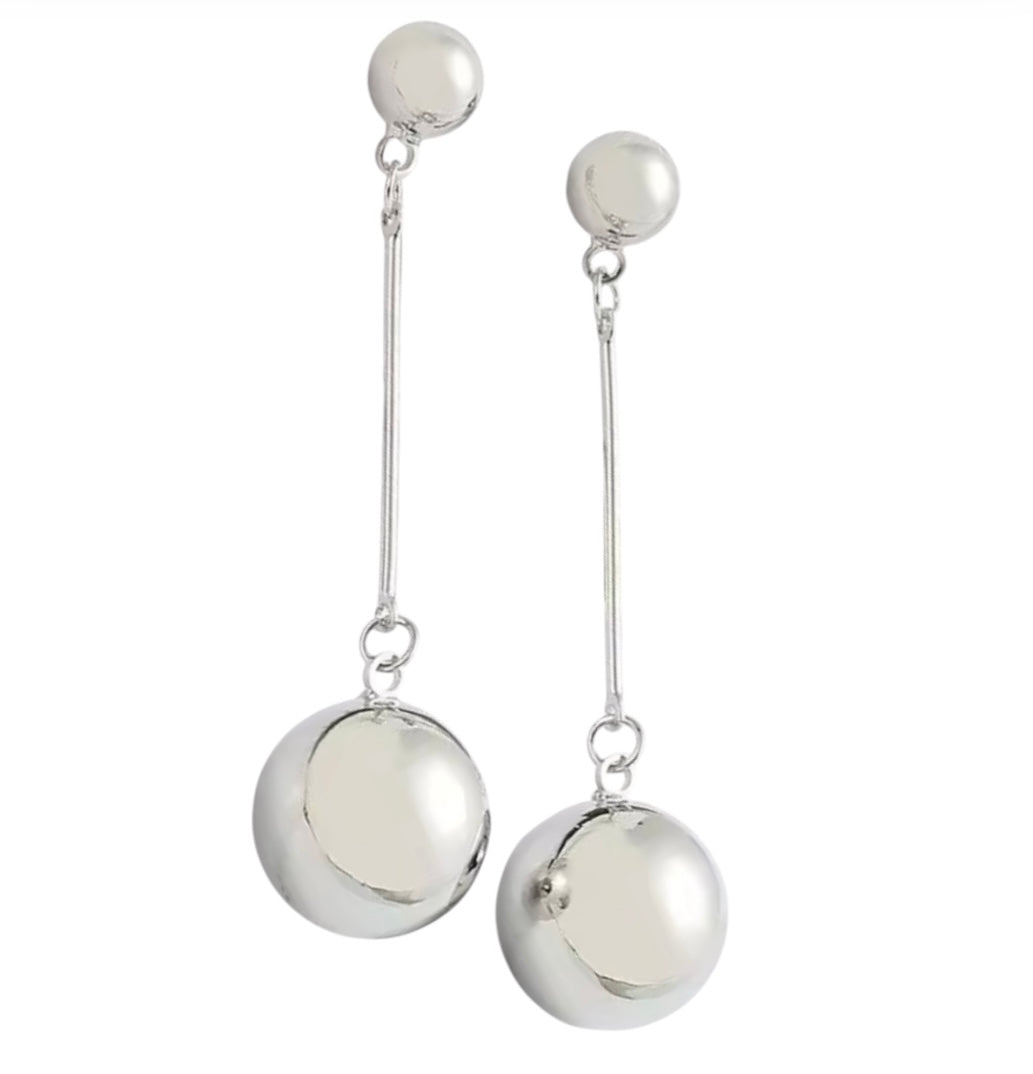 Bar & Ball Drop Earrings