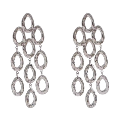 Oval open cut earrings